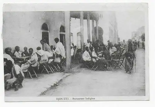 Ansichtskarte Djibucuti, Restaurant Schiffspost 1930