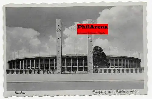 Fußball Länderspiel: England-Deutschland 1938: Sonderstempel mit Olypmiastadion