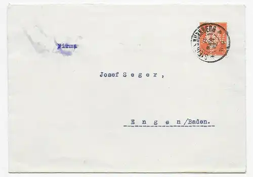 Stein bei Nürnberg, Castell Bleistift Fabrik mit rückseitigem Bild, Marke Perfin