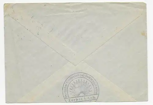 Tampon de publicité 43. Zerbster marché de chevaux loterie, 1934,