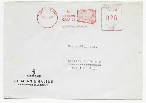 Timbre libre Siemens Radio 1958.. .