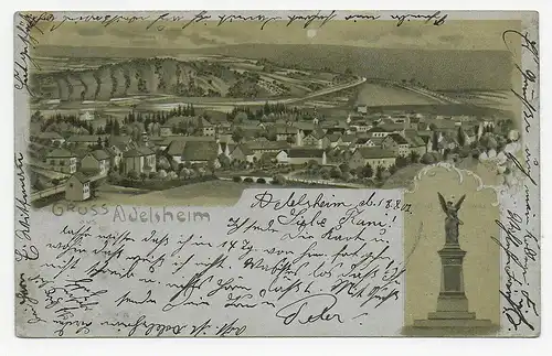 Ansichtskarte Gruss aus Adelsheim, 1902