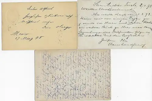 3x entier vers l'Allemagne 1893-1899,