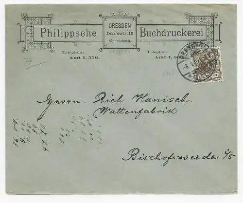 Imprimerie Philippienne, dossier d'impression 1897, Dresde, Signature Müller