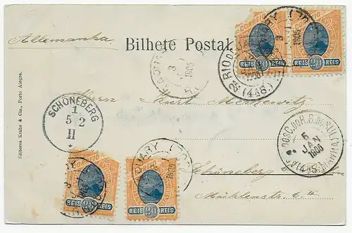 Carte de vue Brésil 1905, Aquadeira Waterpellerin a Schöneberg