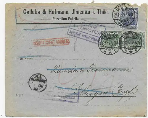 Galluba & Hofmann, Ilmenau nach Glasgow und zurück, 1919