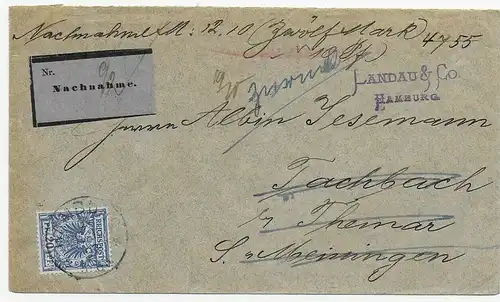 Accueil Hambourg à Meiningen et retour, 1897