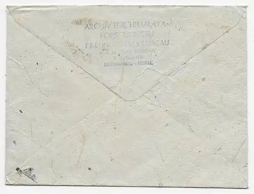 Avec le Postkaufer, Katmandou, Deutsche Evererst Lhotse Expedition 1972, Air mail