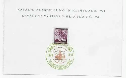 B&M: Sonderstempel Kavan Ausstellung 1941