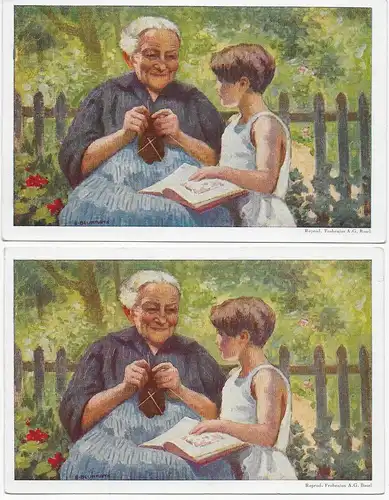 2x Carte postale 1928 Fête fédérale pour l'âge