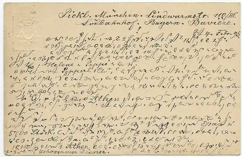 Postkarte München nach Athen