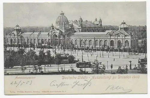 Tampon spécial Exposition allemande de la ville de Dresde, 1903