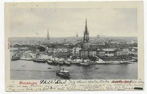 Carte de Stockholm, 1905 d'après Davos