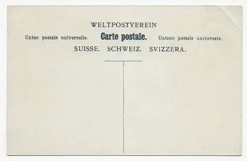 Ansichtskarte mit Schweizer Briefmarken Helvetia