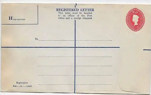 Letter, unused, Registered