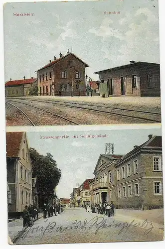 Carte de Herxheim 1914 comme un courrier de champ après Bad Aibling