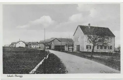 Ansichtskarte Schule Oberegg über M-Rettenbach