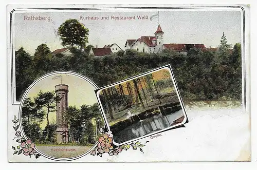 Ansichtskarte Rathsberg 1907 nach Fürth