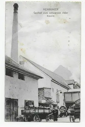 Carte de vue Memmingen Brasserie 1909 d'après Bayreuth