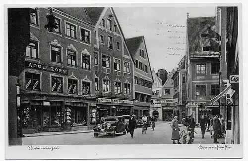 Ansichtskarte Memmingen 1940 nach Lindau, Werbestempel Wertpakete Haftung