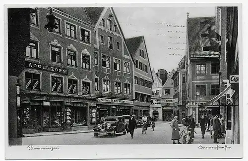 Carte de vue Memmingen 1940 selon Lindau, timbre publicitaire paquets de valeur Responsabilité