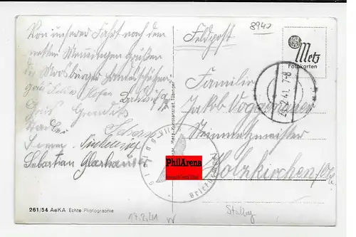 Carte de vue Memmingen 1941 comme poste de terrain selon Holzkirchen STALAG VII G