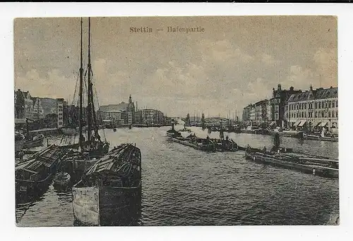 Ansichtskarte Stettin 1921 nach Roma