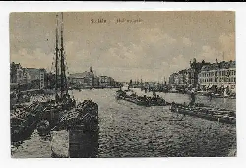 Ansichtskarte Stettin 1921 nach Roma