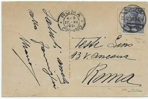 Ansichtskarte Stettin 1921 nach Roma