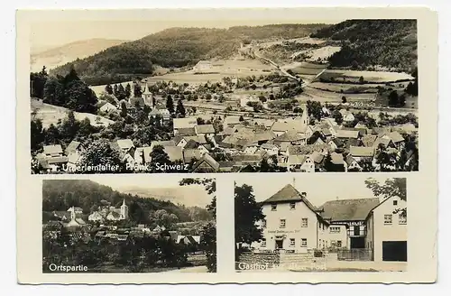 Ansichtskarte Unterleinleiter, fränk. Schweiz, 1952 nach Fürth