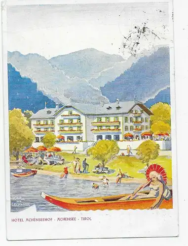 Ansichtskarte Hotel Achenseehof, Tirol, Jenbach 1940 nach Münster