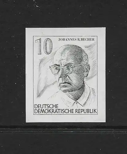 DDR Probedruck Johannes R. Becher