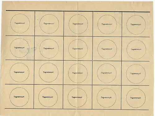 Ausweis für Dauerbezug von Briefmarken, Frankiert 1 RM EF, Regensburg 1944