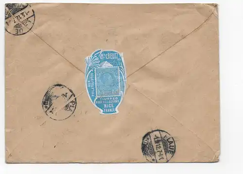 Einschreiben Monte Carlo nach Kleinbreitenbach, Philatelistische Vignette