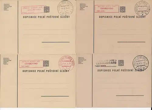 9x blanko Feldpost um 1938 mit Zensurstempel