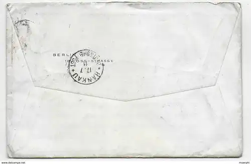 3x Incoming Mail Berlin/Hamburg/Karlsruhe nach China: Hankow, Tschangscha, 1911