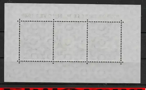 Block 1y, Neugummi, seltenes Wasserzeichen W2