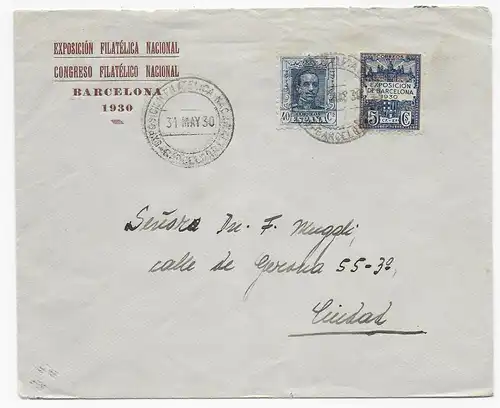 Barcelona 1930 Philatelisten Kongress national