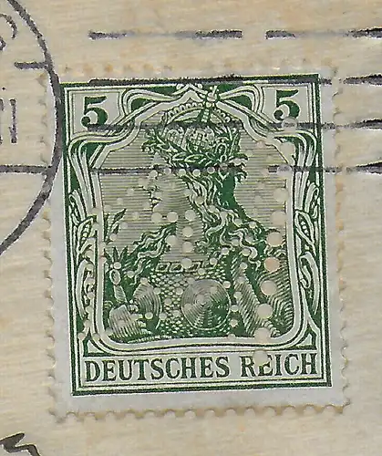 4x Briefe Hamburg mit Perfin /Firmenlochung, alle mit Textinhalt 1903