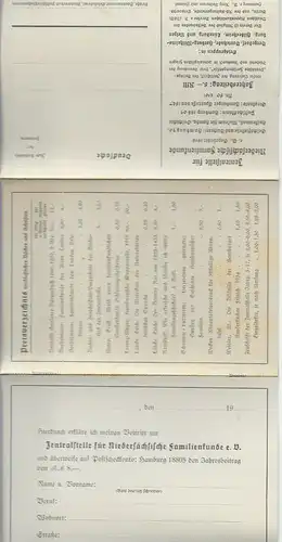 9x verschiedene Belege Hamburg: Mitgliederversammlungen etc. 1937-1947