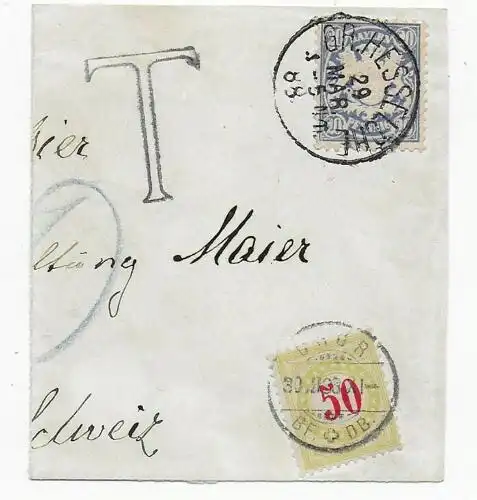 Ausschnitt Gr. Hesselohe, 1888 mit Taxe Schweiz
