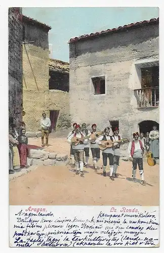 Ansichtskarte Aragon, La Ronda, Musik nach England