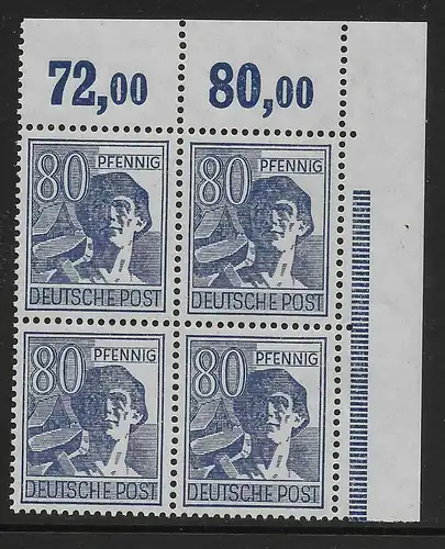 MiNr. 957 P, Eckrand Block, postfrisch, **