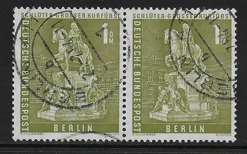 Berlin: MiNr. 153, gestempelter waagrechtes Paar