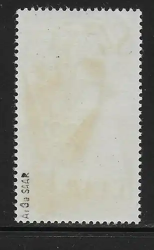 Saar: MiNr. 237 Z, postfrisch, **, Aufdruckverschiebung, geprüft ArGe