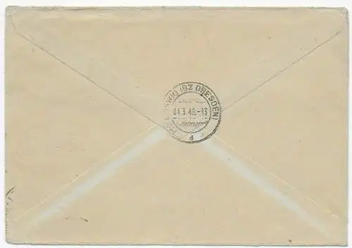Leipzig Einschreiben mit Sonderstempel Messe 1948 nach Coswig