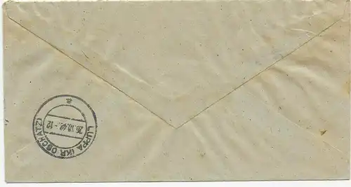 SBZ: Einschreiben Schmölln nach Luppa, 1946: MiNr. A195 PF II