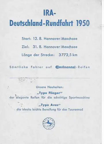 Hannover: Radfernfahrt 1949 Quer durch Deutschland