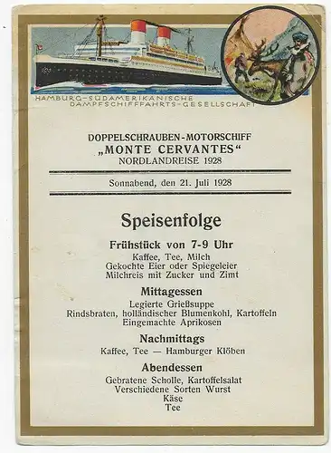 Nordlandreise 1928, Norwegen, Motorschiff Monte Cervantes, 1928-aus Bergen 1930