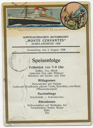 Nordlandreise 1928, Norwegen, Motorschiff Monte Cervantes, 1928 Hammerfest